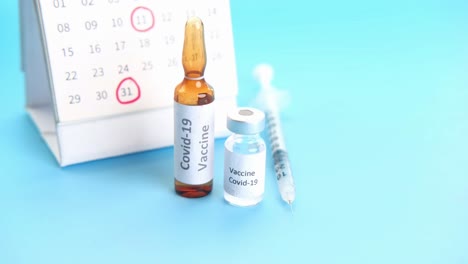 covid-19 vaccine and calendar