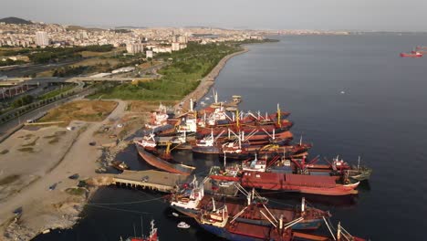 Ships-Anchored-Drone-Shot