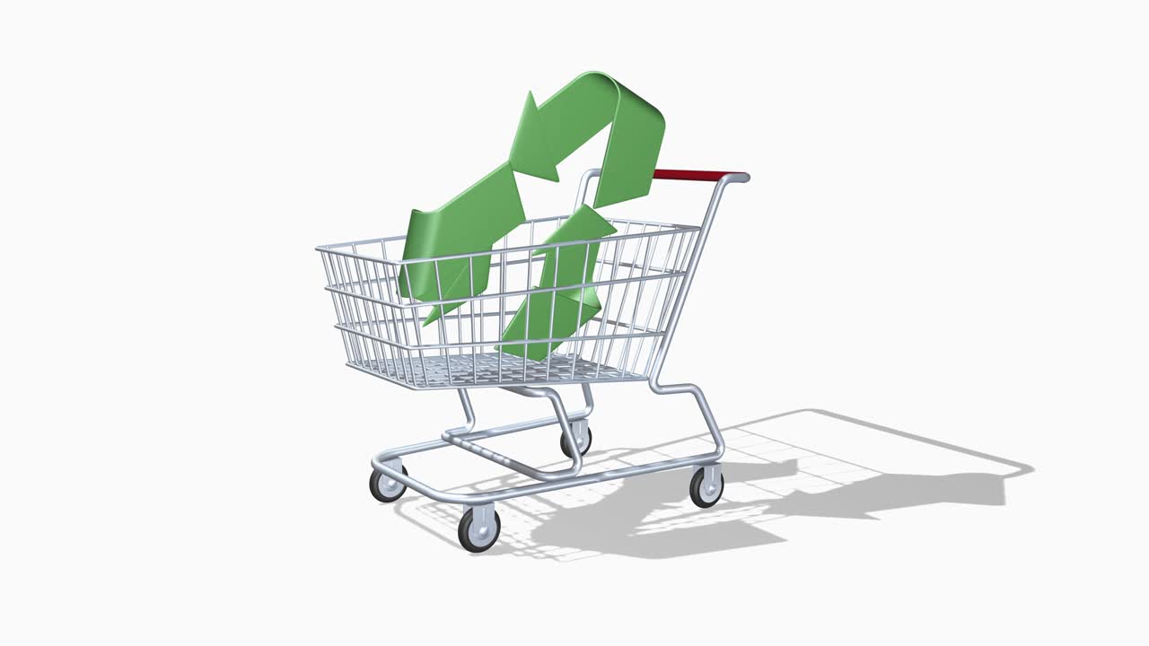 재활용 상징을 판매하는 애니메이션의 아이디어.