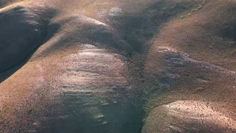 overview of plain surface geological formation, north west argentina