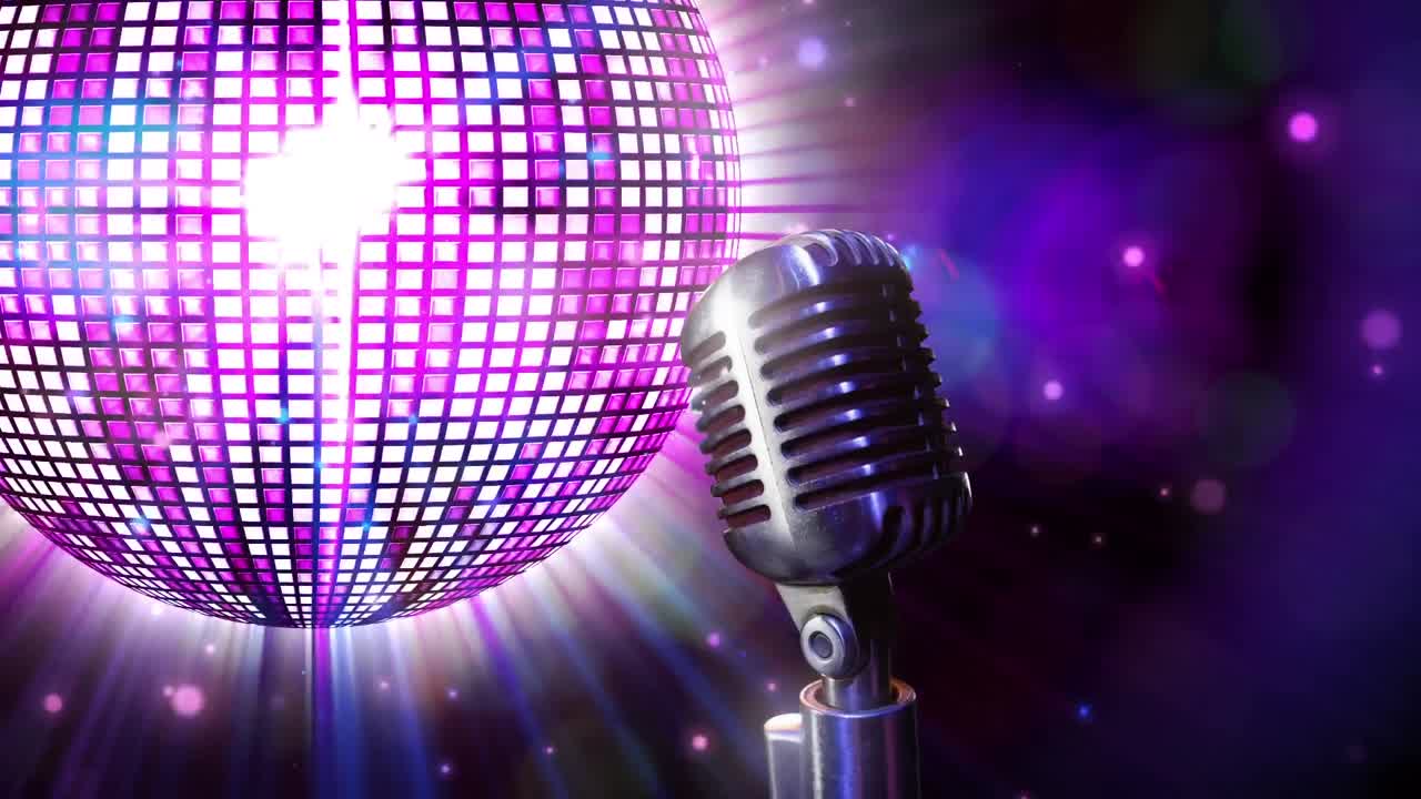 마이크와 디스코 볼