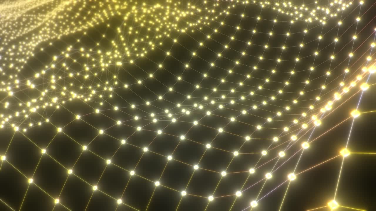 Abstract Gold Network Wave