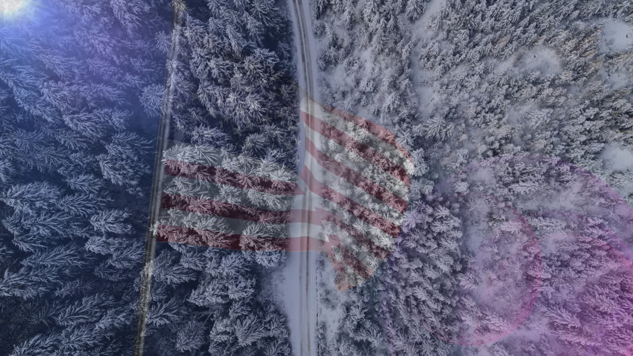 도로 위의 미국  ⁇ 발의 애니메이션