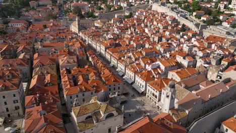aerial view of dubrovnik old town, croatia