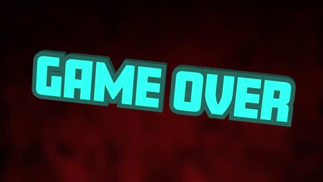 animación del juego sobre texto sobre fondo oscuro