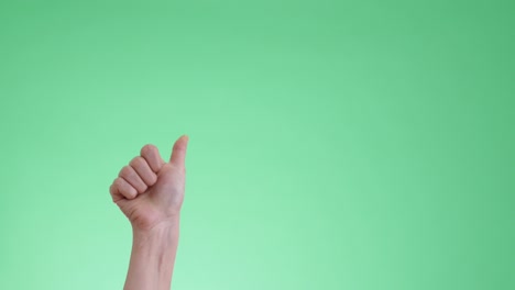 hands on chroma key background