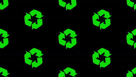 recycling symbol loop tile swirling with alpha