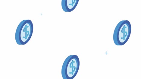 coins money dollars pattern animation