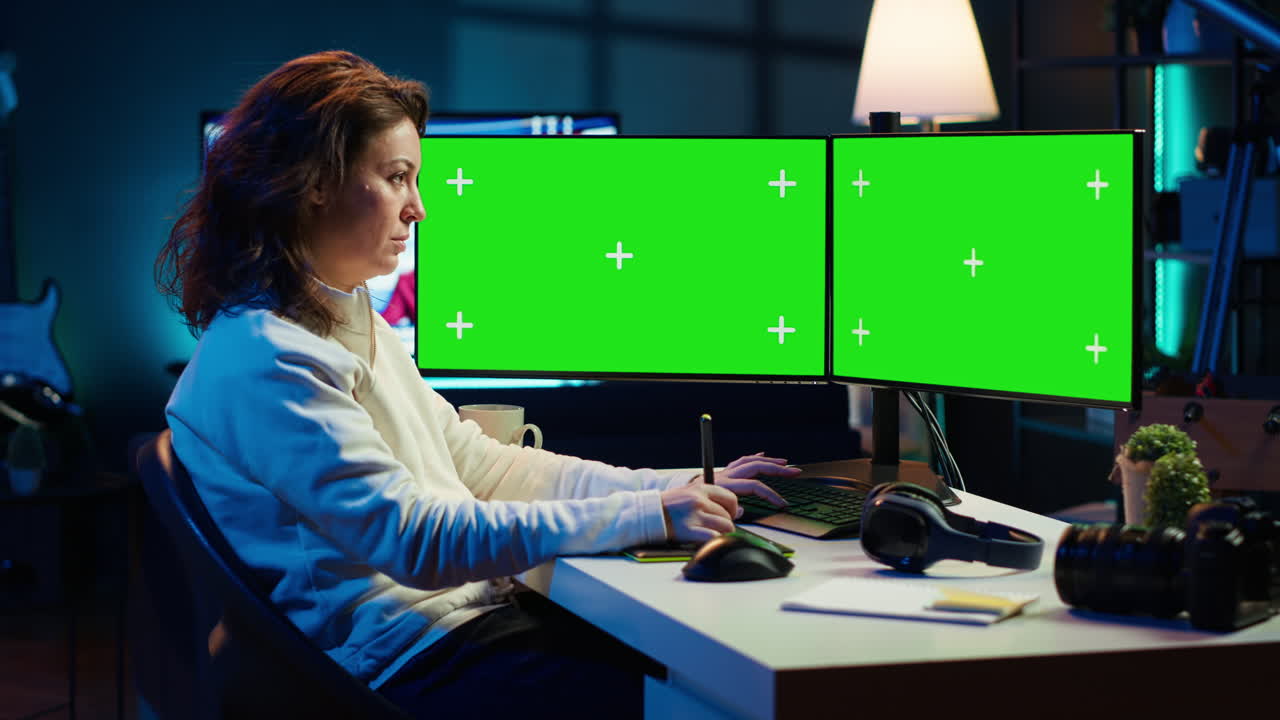 editor de fotos que utiliza una maqueta de pc para crear una imagen promocional