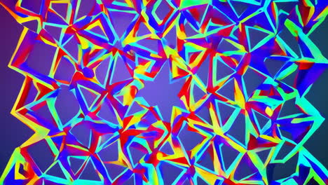 abstract colorful geometric neon triangles background