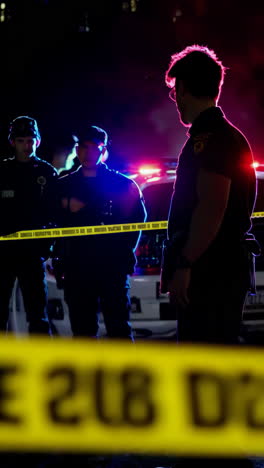 crime scene investigation at night