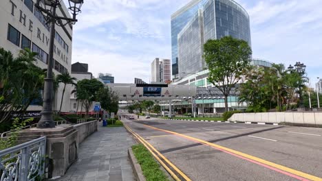 vehicles moving through a city intersection over time.