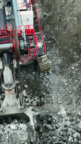 large mining excavator at work in a quarry