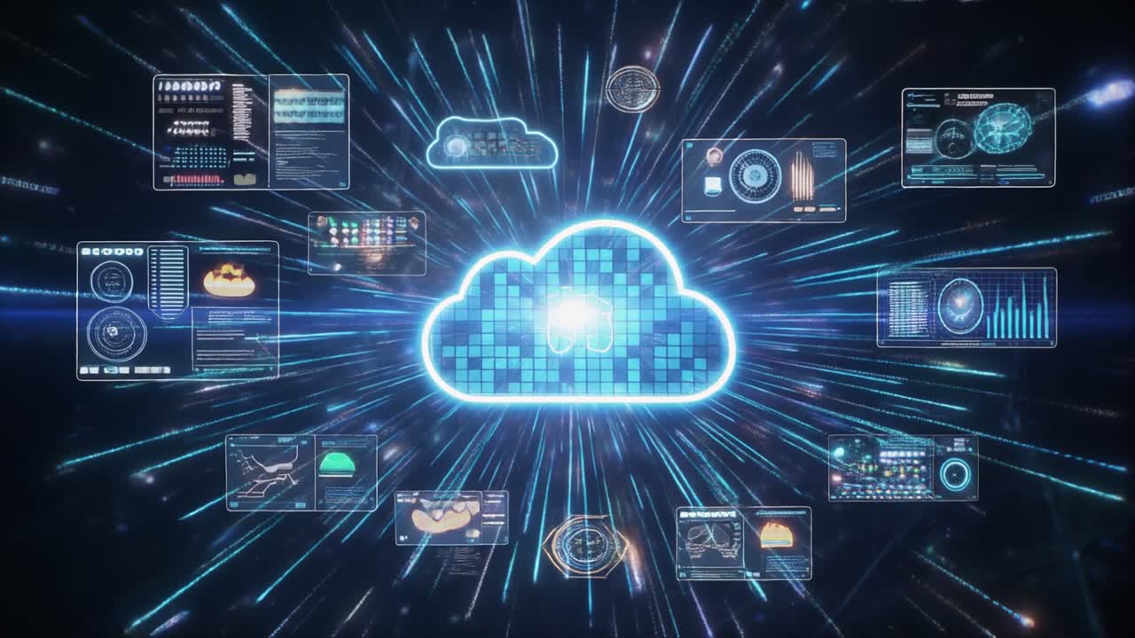 Futuristic Cloud Computing Network with Digital Data Interface