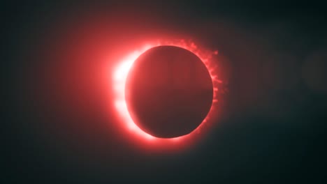 abstraction of solar eclipse. ring of fire on a black background