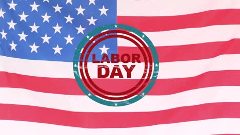 Animation-of-labor-day-text-over-flag-of-united-states-of-america