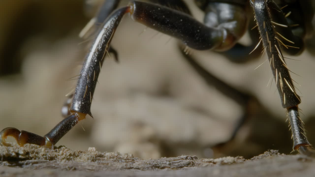 Macro Close-up of an Insect's Legs