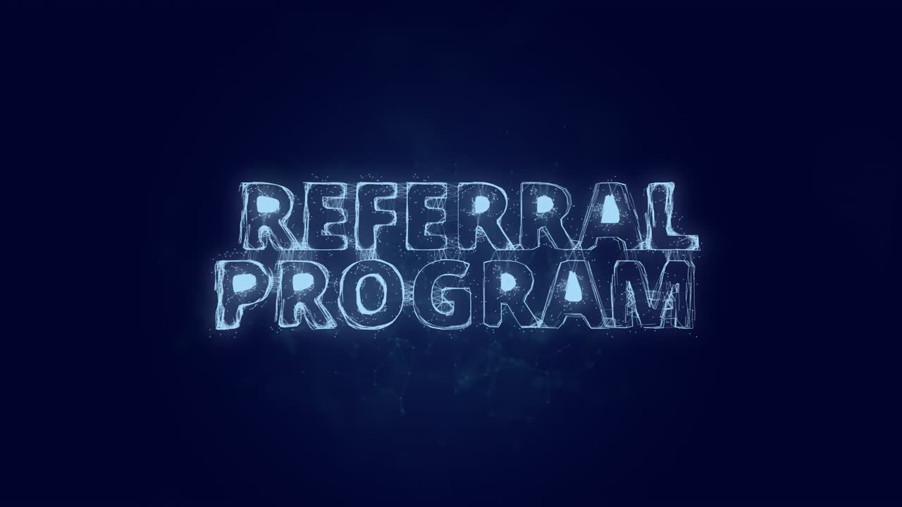 Referral program text. Plexus with text referral program. Plexus. 4K video