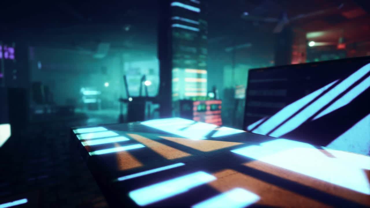 la escena nocturna de la ciudad cyberpunk