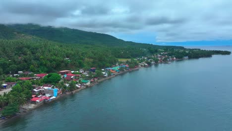 houses and homes at coastline of biliran island