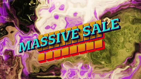 Animation-of-massive-sale-text-with-liquid-vibrant-background