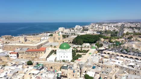 port city in the galilee from a drone