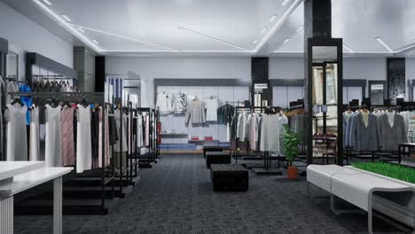 modern clothing store interior visualization