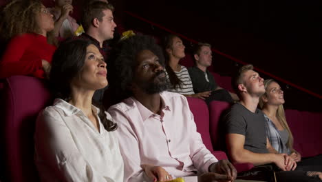 audience in cinema watching film shot on r3d