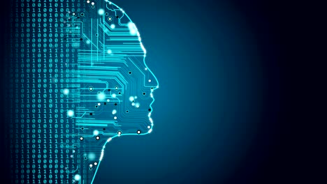aprendizaje automático futuro tecnología de ia, computación digital rápida humana, revolución robótica