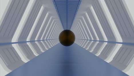 corredor futurista con una esfera