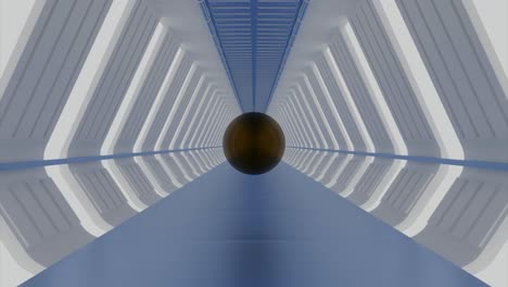 futuristic corridor with a sphere