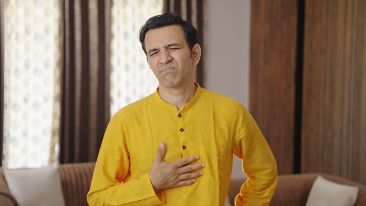 Indian man suffering from gas problem