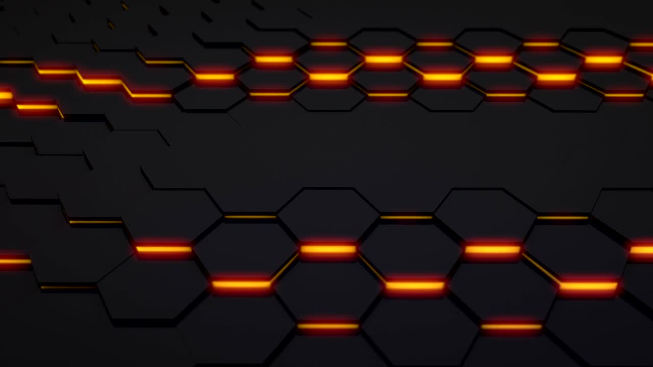 fondo gráfico de movimiento hexagonal de bucle 3d