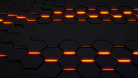 fondo gráfico de movimiento hexagonal de bucle 3d