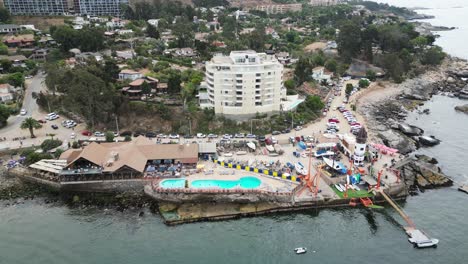 Papudo yacht club lighthouse, central north coast of Chile