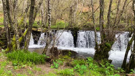 Verdant-Prado-Waterfall-View-in-Ourense,-Galicia