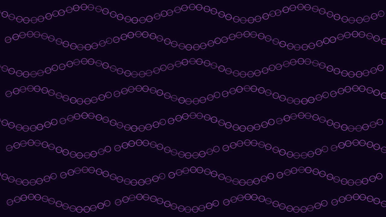 Waves pattern from colorful rings and lines on black gradient