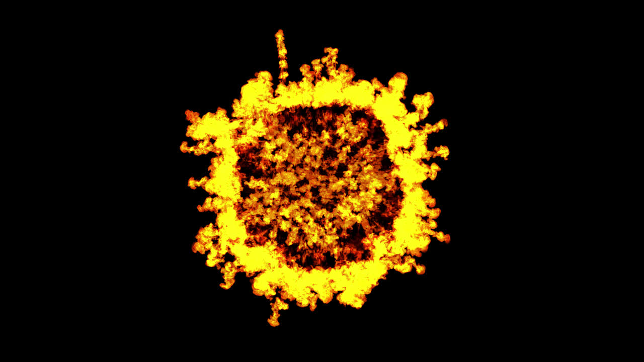 Fire and Explosion Slow Motion with Alpha Channel Transparent Background Sparks Heat Flames