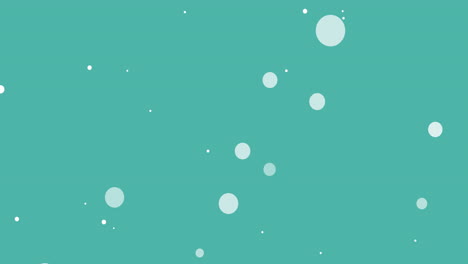 animation of white spots falling on green background