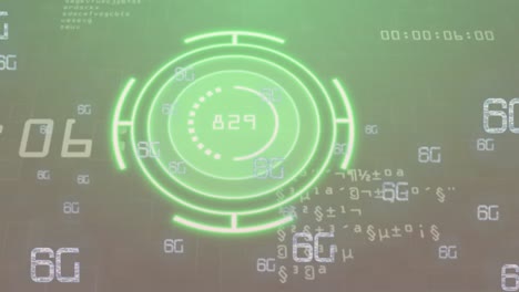 Animation-of-data-processing-over-green-scope-scanning