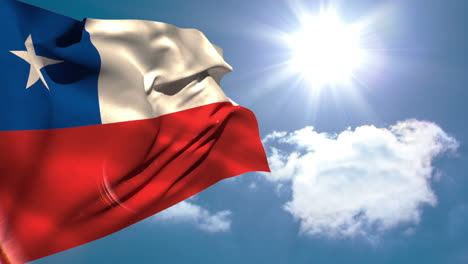 Chile-national-flag-waving