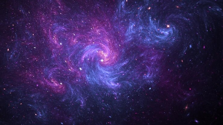 Millions of stars, galaxies swirling and moving around in nebula