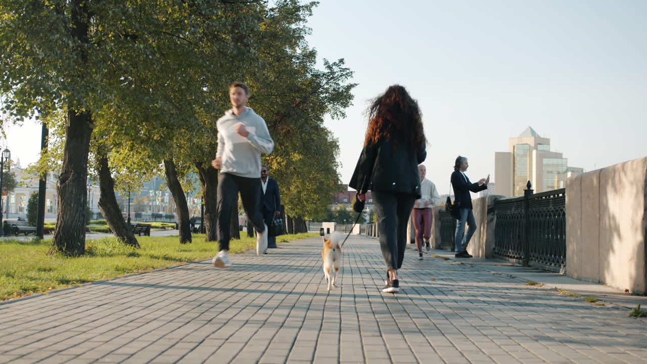 People Walking in a City Park