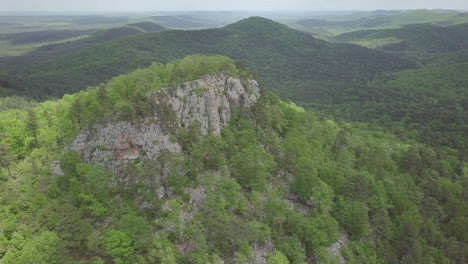 Aerial-view-of-mountains-and-rolling-hills