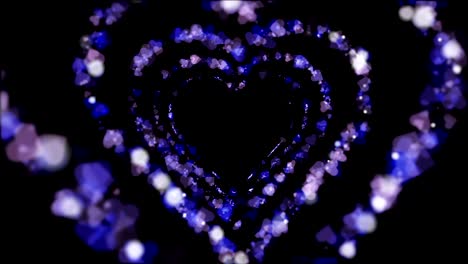 heart particles background. abstract heart.  loop background