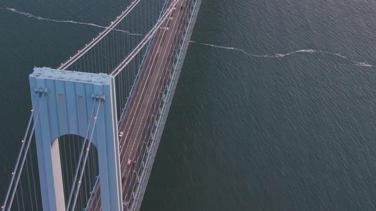 Aerial view of a bridge