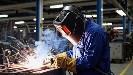 welder working in a factory