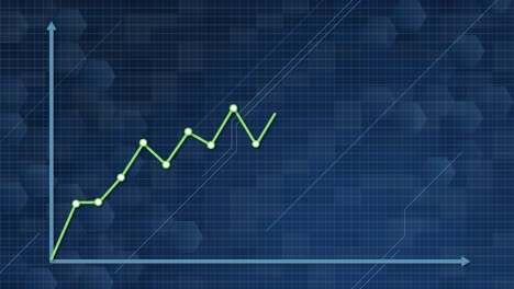 line graph showing growth trend