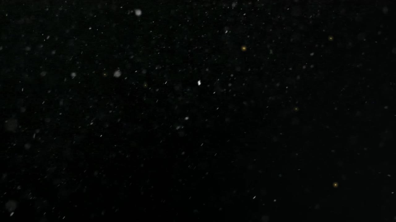 polvo de partículas esparcido en el fondo del video