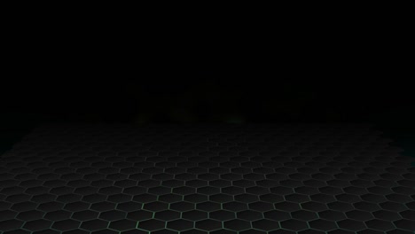 el fondo oscuro animado del suelo hexagonal con gradiente